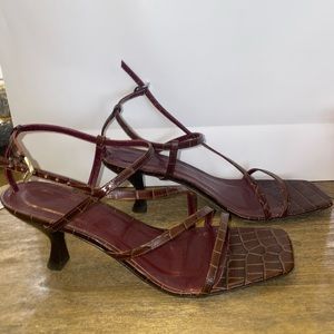 Staud Size 9 Brown Strappy Heels